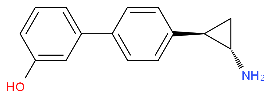 3-{4-[(1R,2S)-2-aminocyclopropyl]phenyl}phenol_分子结构_CAS_1357302-64-7