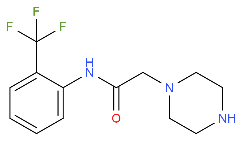 2-piperazin-1-yl-N-[2-(trifluoromethyl)phenyl]acetamide_分子结构_CAS_)