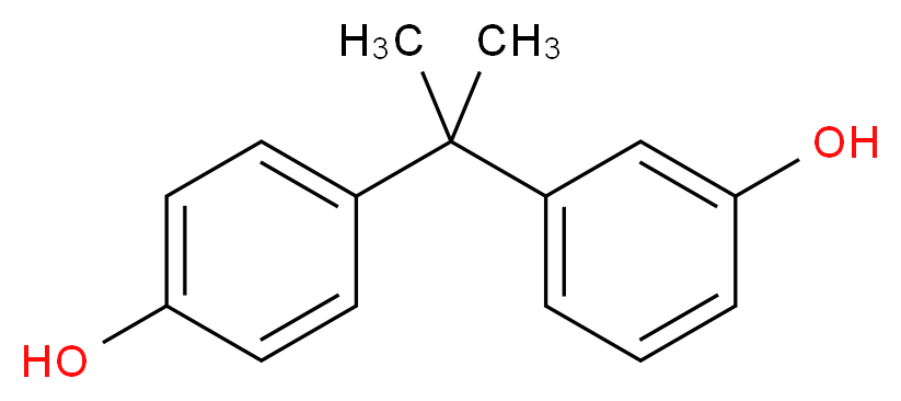 4-[2-(3-hydroxyphenyl)propan-2-yl]phenol_分子结构_CAS_46765-25-7