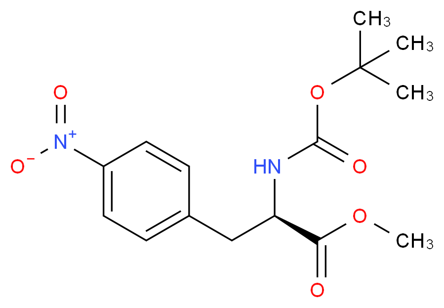 N-Boc-4-nitro-L-phenylalanine Methyl Ester_分子结构_CAS_65615-89-6)
