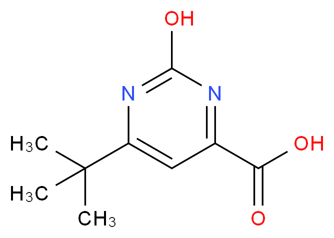 6-tert-butyl-2-hydroxypyrimidine-4-carboxylic acid_分子结构_CAS_)