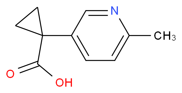 1-(6-methylpyridin-3-yl)cyclopropanecarboxylic acid_分子结构_CAS_1060806-14-5)