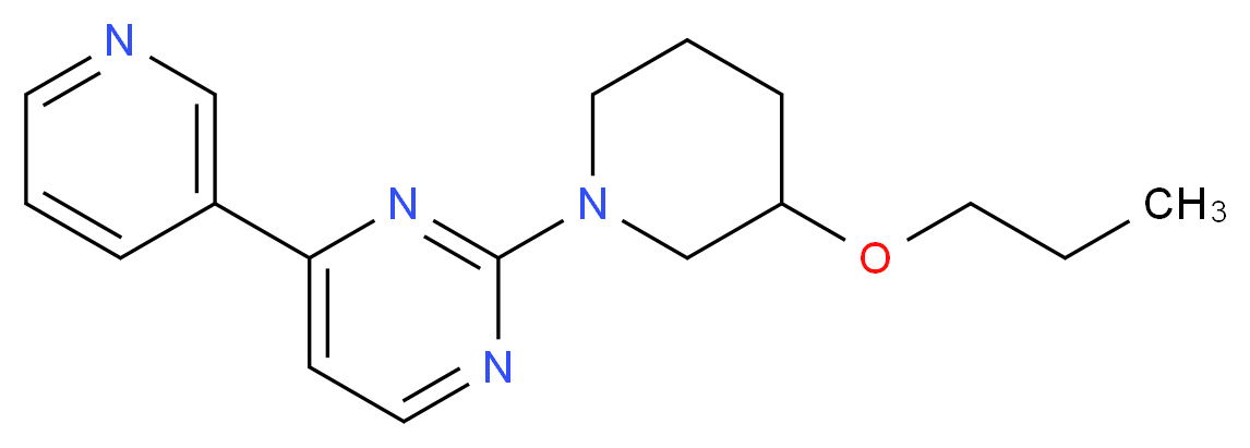 2-(3-propoxy-1-piperidinyl)-4-(3-pyridinyl)pyrimidine_分子结构_CAS_)