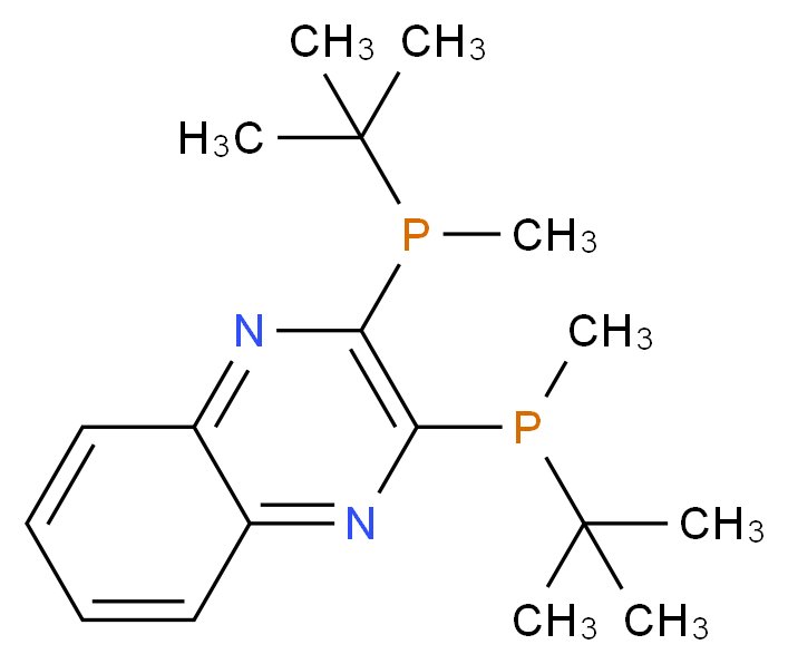 2,3-bis[tert-butyl(methyl)phosphanyl]quinoxaline_分子结构_CAS_1107608-80-9