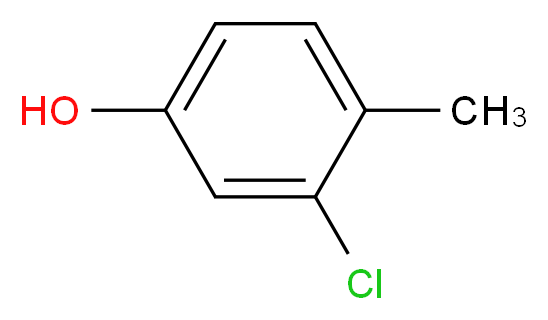 3-Chloro-4-methylphenol 98%_分子结构_CAS_615-62-3)