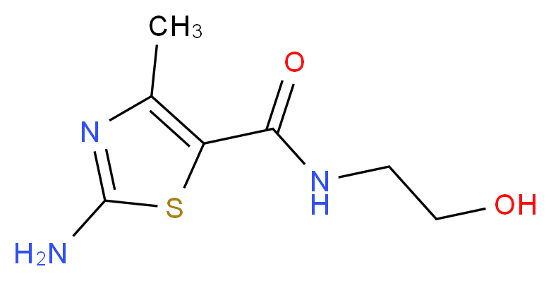 2-Amino-4-methyl-thiazole-5-carboxylic acid (2-hydroxy-ethyl)-amide_分子结构_CAS_)