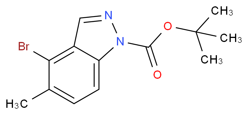 4-Bromo-5-methyl-1H-indazole, N1-BOC protected_分子结构_CAS_926922-41-0)