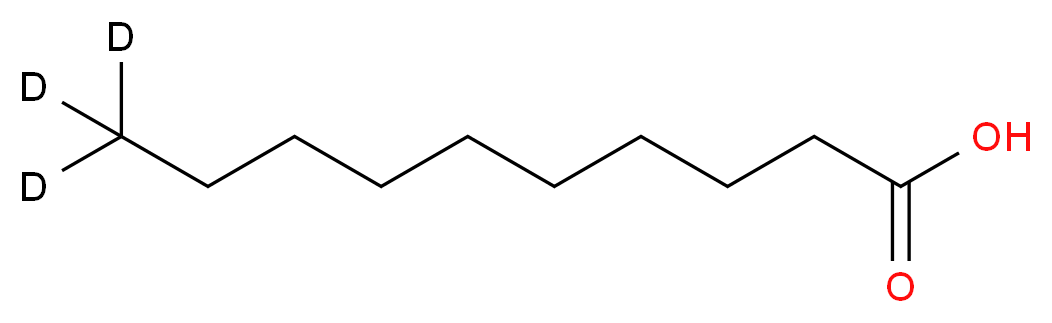 (10,10,10-<sup>2</sup>H<sub>3</sub>)decanoic acid_分子结构_CAS_102611-15-4