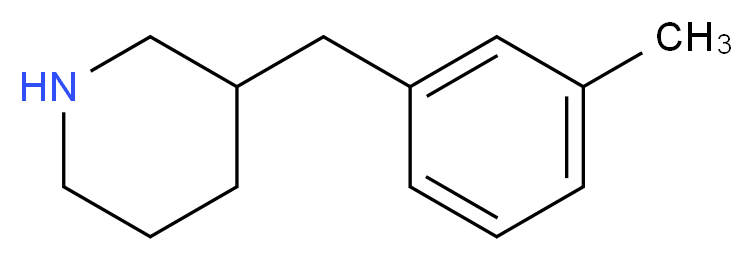 3-[(3-methylphenyl)methyl]piperidine_分子结构_CAS_955287-64-6