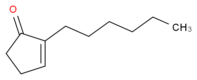 2-hexylcyclopent-2-en-1-one_分子结构_CAS_95-41-0