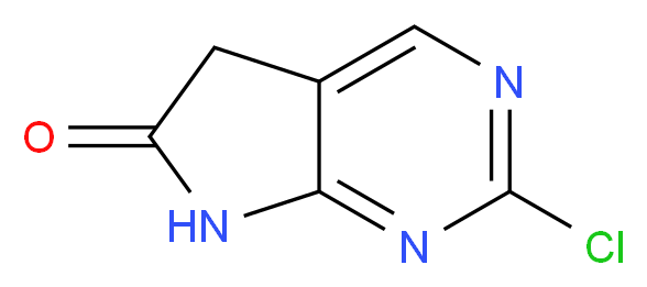 2-Chloro-5,7-dihydro-6H-pyrrolo[2,3-d]pyrimidin-6-one_分子结构_CAS_335654-08-5)