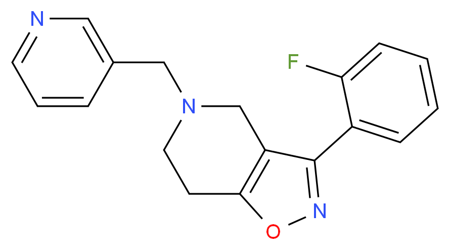 3-(2-fluorophenyl)-5-(3-pyridinylmethyl)-4,5,6,7-tetrahydroisoxazolo[4,5-c]pyridine_分子结构_CAS_)