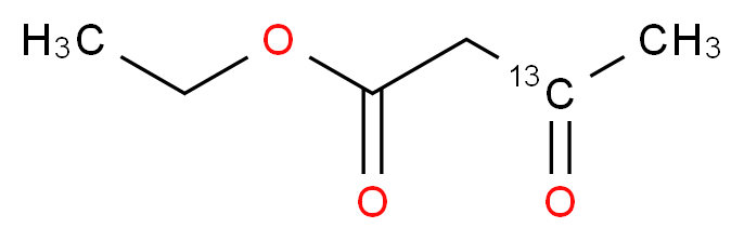 乙酰乙酸乙酯-3-13C_分子结构_CAS_61973-42-0)