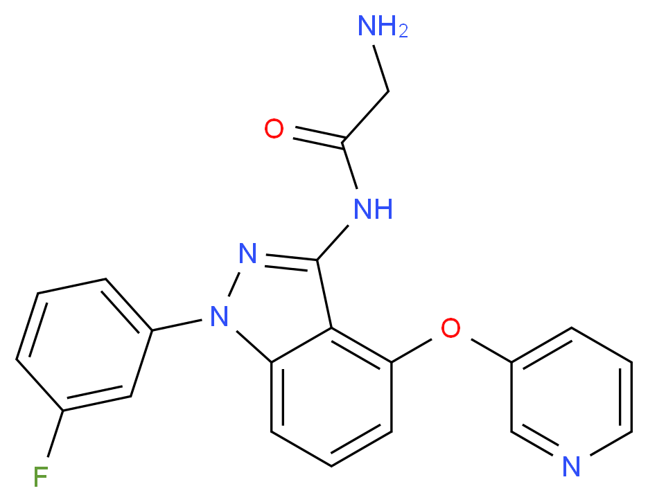 N~1~-[1-(3-fluorophenyl)-4-(pyridin-3-yloxy)-1H-indazol-3-yl]glycinamide_分子结构_CAS_)