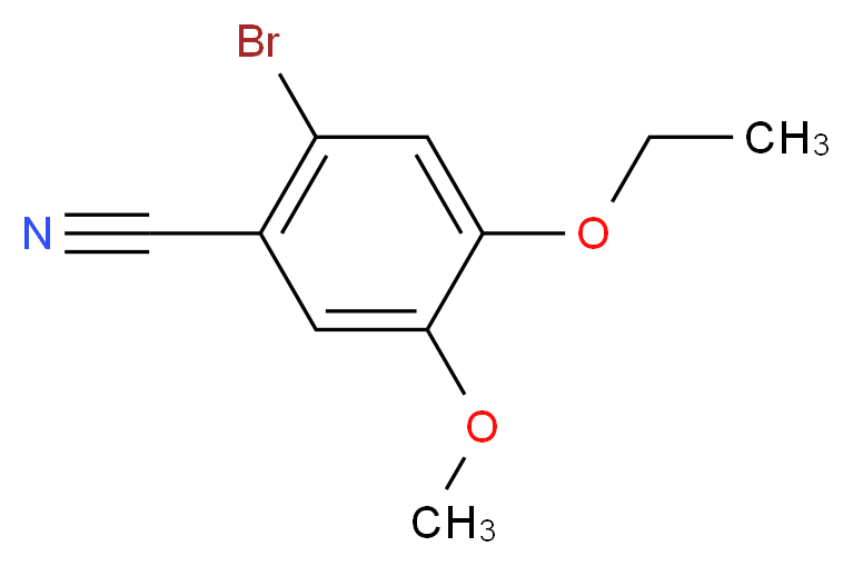 2-Bromo-4-ethoxy-5-methoxybenzonitrile_分子结构_CAS_515846-45-4)