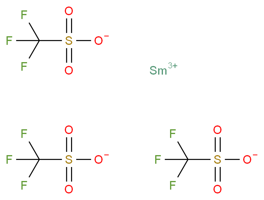 samarium(3+) ion tritrifluoromethanesulfonate_分子结构_CAS_52093-28-4