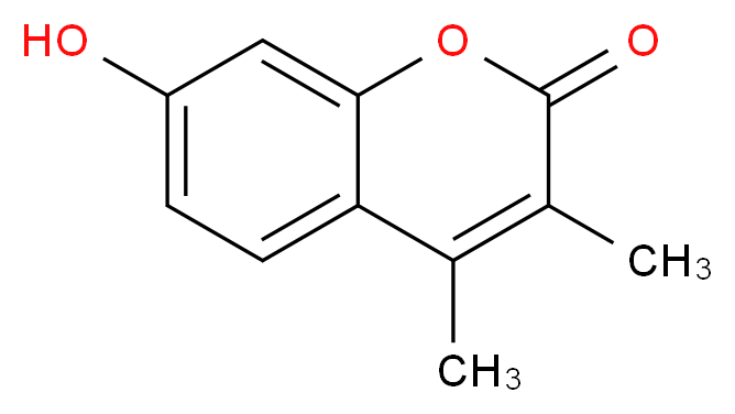 7-Hydroxy-3,4-dimethyl-2H-chromen-2-one_分子结构_CAS_2107-78-0)