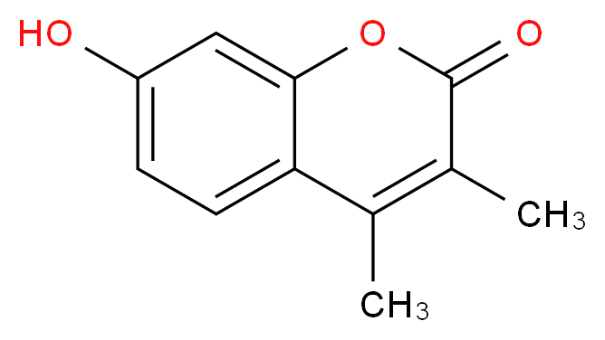 3,4-DIMETHYLUMBELLIFERONE_分子结构_CAS_2107-78-0)