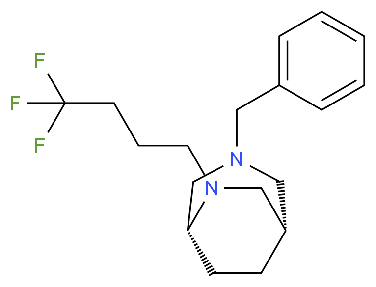 (1S*,5R*)-3-benzyl-6-(4,4,4-trifluorobutyl)-3,6-diazabicyclo[3.2.2]nonane_分子结构_CAS_)