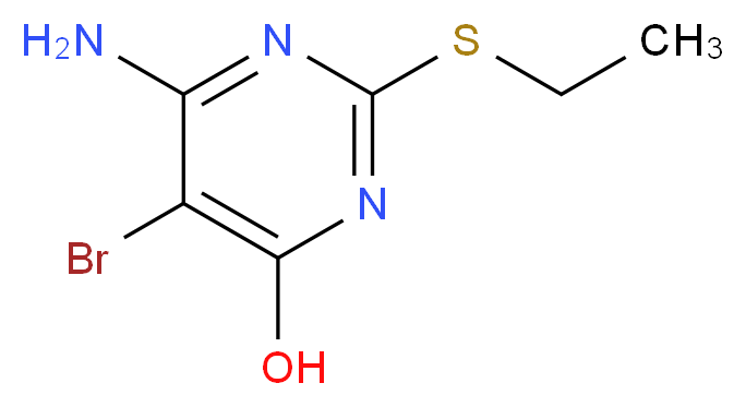 6-amino-5-bromo-2-(ethylthio)pyrimidin-4-ol_分子结构_CAS_77708-90-8)