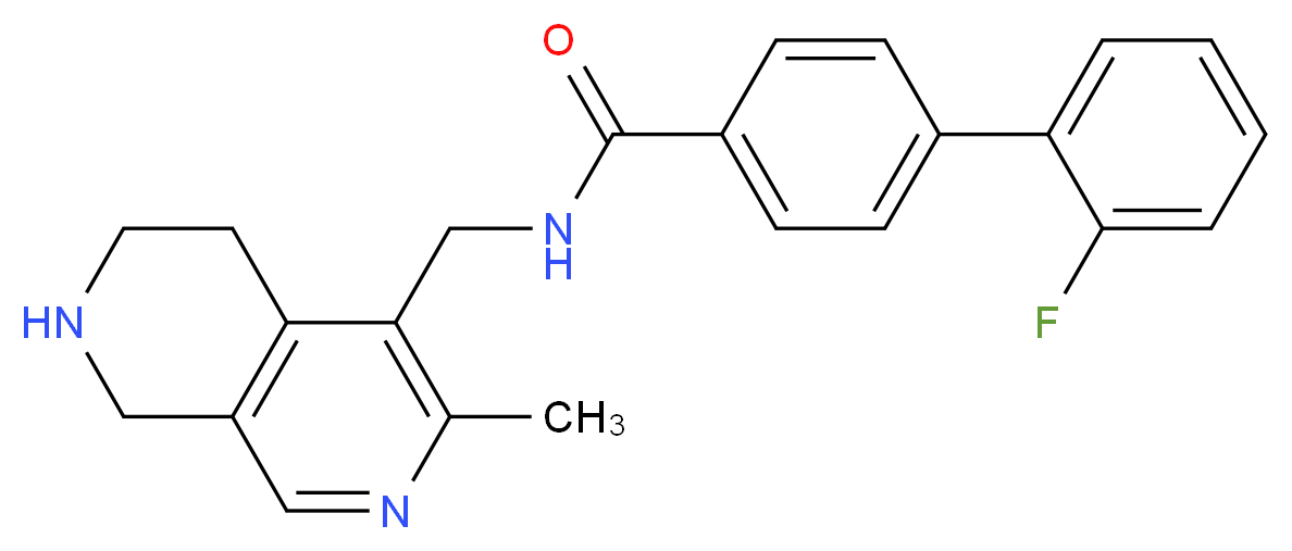 2'-fluoro-N-[(3-methyl-5,6,7,8-tetrahydro-2,7-naphthyridin-4-yl)methyl]-4-biphenylcarboxamide_分子结构_CAS_)
