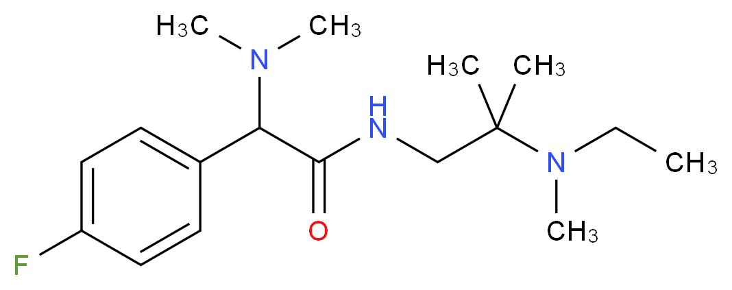 2-(dimethylamino)-N-{2-[ethyl(methyl)amino]-2-methylpropyl}-2-(4-fluorophenyl)acetamide_分子结构_CAS_)