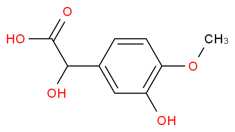 3-Hydroxy-4-methoxymandelic Acid_分子结构_CAS_3695-24-7)