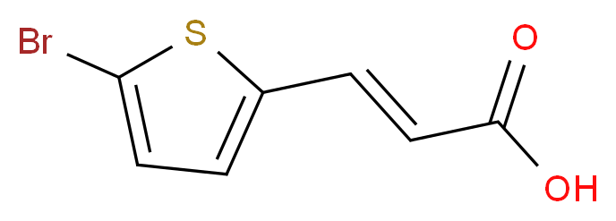 (2E)-3-(5-bromothiophen-2-yl)prop-2-enoic acid_分子结构_CAS_50868-68-3