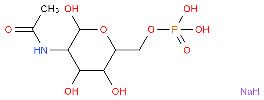 [(5-acetamido-3,4,6-trihydroxyoxan-2-yl)methoxy]phosphonic acid sodium_分子结构_CAS_102029-88-9