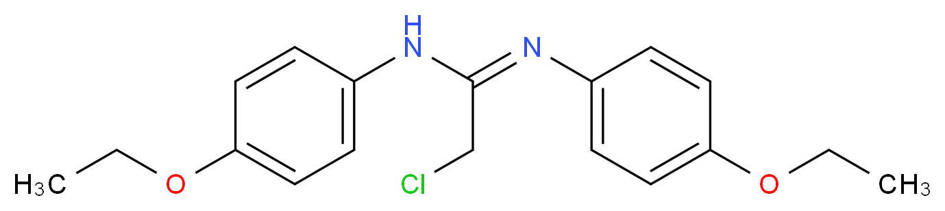 2-Chloro-N,N'-bis-(4-ethoxy-phenyl)-acetamidine_分子结构_CAS_40403-45-0)