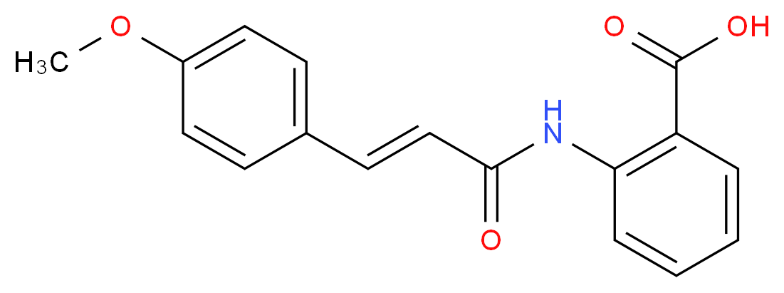 2-[(2E)-3-(4-methoxyphenyl)prop-2-enamido]benzoic acid_分子结构_CAS_22780-32-1