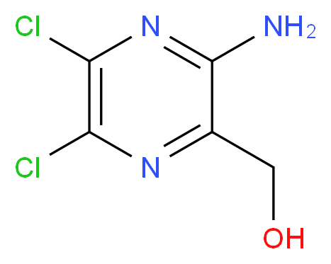 (3-amino-5,6-dichloropyrazin-2-yl)methanol_分子结构_CAS_95037-20-0