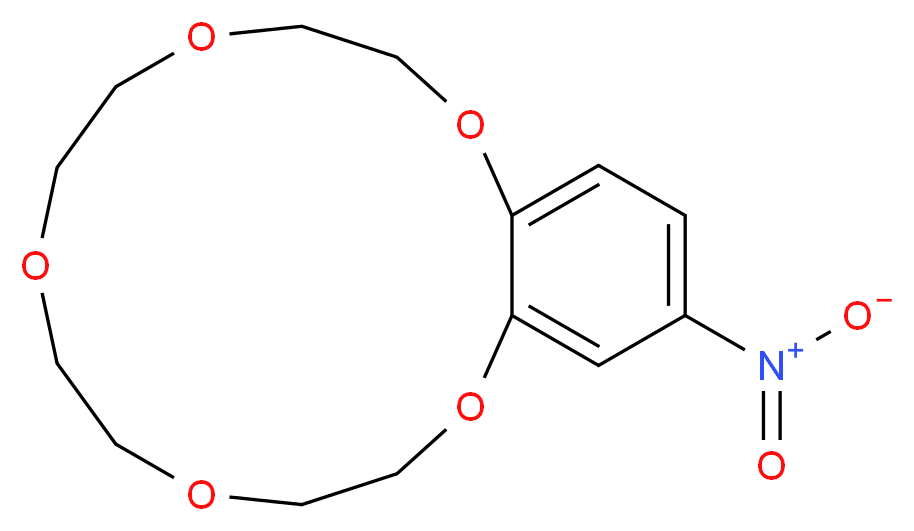 15-Nitro-2,3,5,6,8,9,11,12-octahydro-1,4,7,10,13-benzopentaoxacyclopentadecine_分子结构_CAS_60835-69-0)