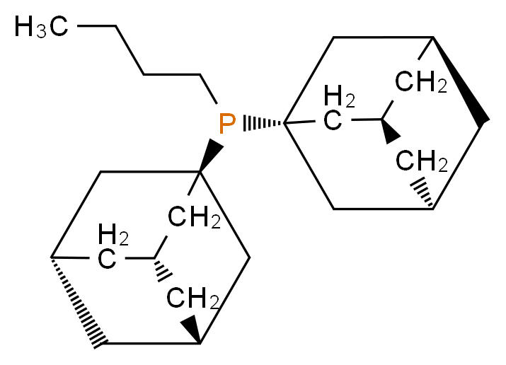 butylbis(3R,5S,7s)-adamantan-1-ylphosphane_分子结构_CAS_321921-71-5