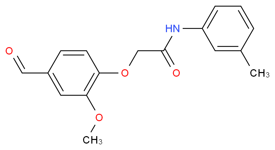 2-(4-formyl-2-methoxyphenoxy)-N-(3-methylphenyl)acetamide_分子结构_CAS_31539-30-7