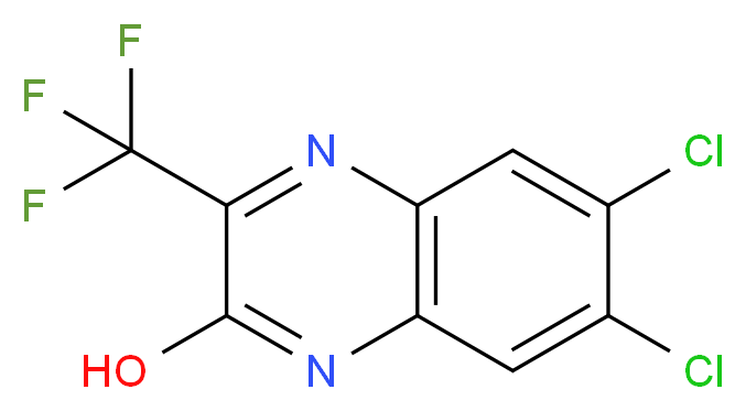 6,7-Dichloro-3-(trifluoromethyl)-2-quinoxalinol_分子结构_CAS_)