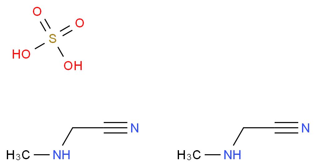 METHYLAMINOACETONITRILE SULFATE_分子结构_CAS_33986-15-1)