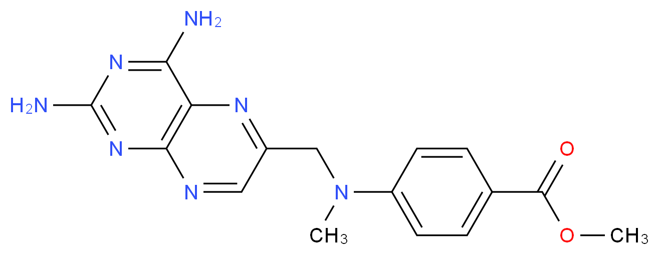 methyl 4-{[(2,4-diaminopteridin-6-yl)methyl](methyl)amino}benzoate_分子结构_CAS_23853-09-0