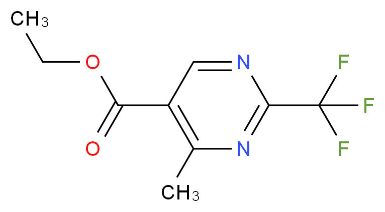 ethyl 4-methyl-2-(trifluoromethyl)pyrimidine-5-carboxylate_分子结构_CAS_306960-67-8