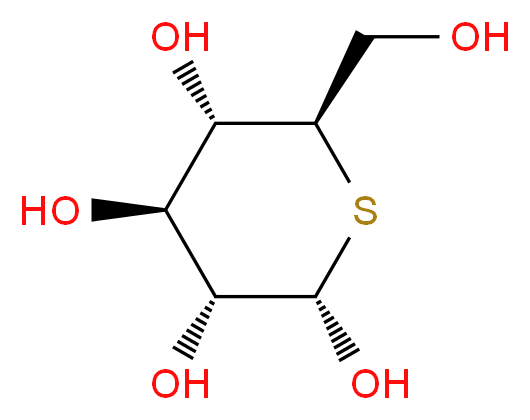 (2S,3R,4S,5S,6R)-6-(hydroxymethyl)thiane-2,3,4,5-tetrol_分子结构_CAS_20408-97-3