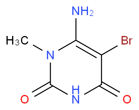 6-Amino-5-bromo-1-methylpyrimidine-2,4(1H,3H)-dione_分子结构_CAS_14094-37-2)