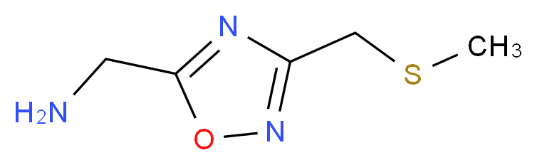 {3-[(methylsulfanyl)methyl]-1,2,4-oxadiazol-5-yl}methanamine_分子结构_CAS_915920-09-1