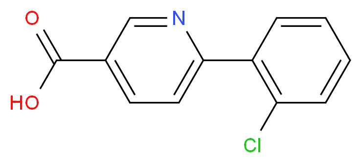 6-(2-chlorophenyl)pyridine-3-carboxylic acid_分子结构_CAS_505082-72-4