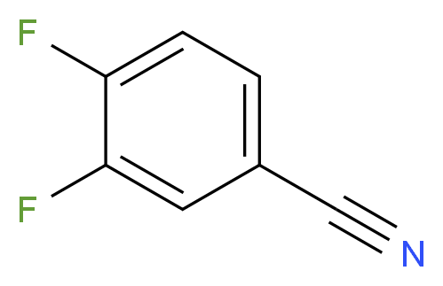 3,4-Difluorobenzonitrile_分子结构_CAS_64248-62-0)