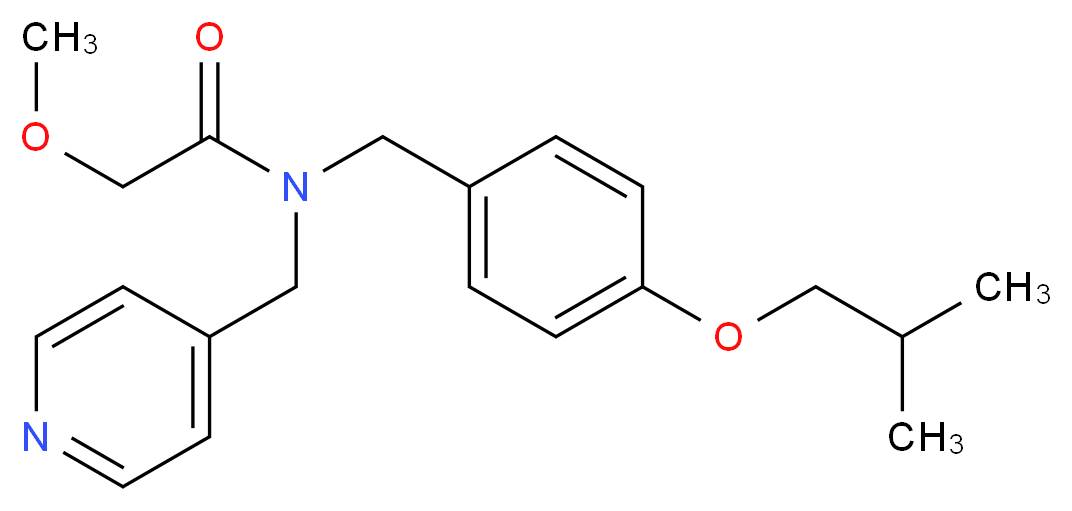 N-(4-isobutoxybenzyl)-2-methoxy-N-(4-pyridinylmethyl)acetamide_分子结构_CAS_)
