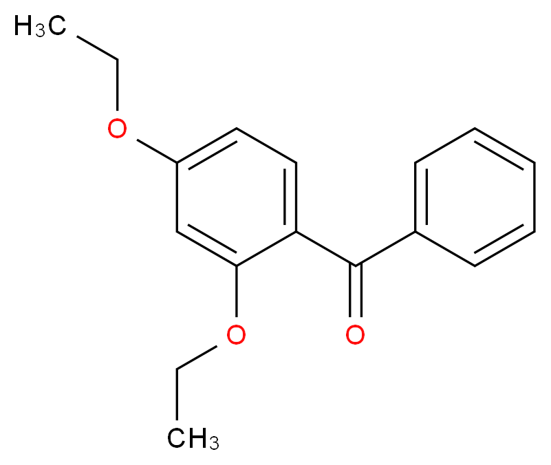 (2,4-diethoxyphenyl)(phenyl)methanone_分子结构_CAS_135330-07-3