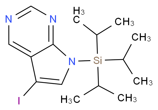 5-Iodo-7-(triisopropylsilyl)-7H-pyrrolo[2,3-d]pyrimidine_分子结构_CAS_)