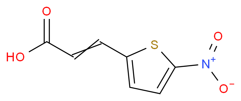 3-(5-Nitro-2-thiophene)acrylic Acid_分子结构_CAS_17163-22-3)