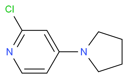 2-chloro-4-(pyrrolidin-1-yl)pyridine_分子结构_CAS_874758-84-6
