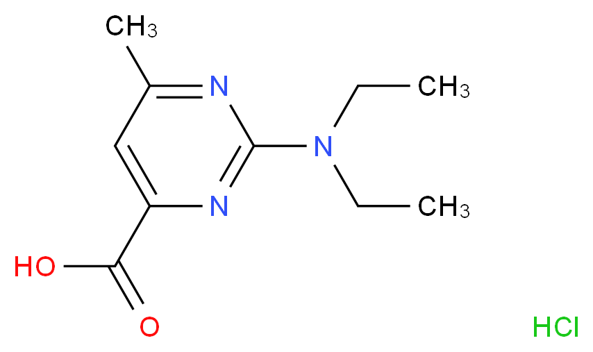2-Diethylamino-6-methyl-pyrimidine-4-carboxylic acid hydrochloride_分子结构_CAS_)